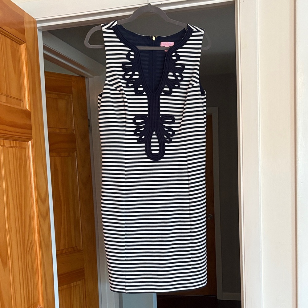 Lilly Pulitzer Navy and White Striped Mini Dress